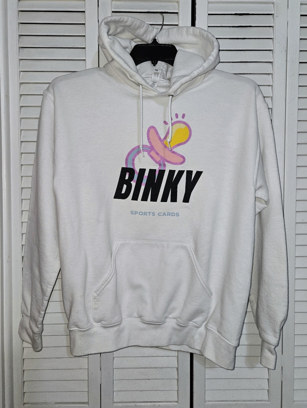 Jerzees Men"s M BINKY Sports Cards Graphic Hoodie with Pacifier Logo